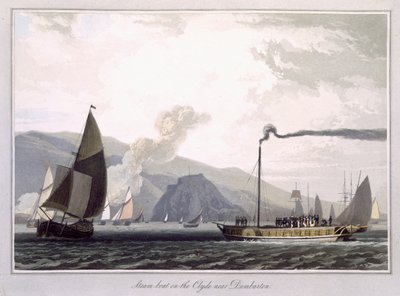 Stoomboot op de Clyde bij Dumbarton, uit 
